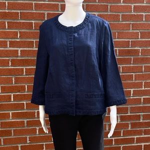 Women’s Chico’s Button Down Linen Blazer